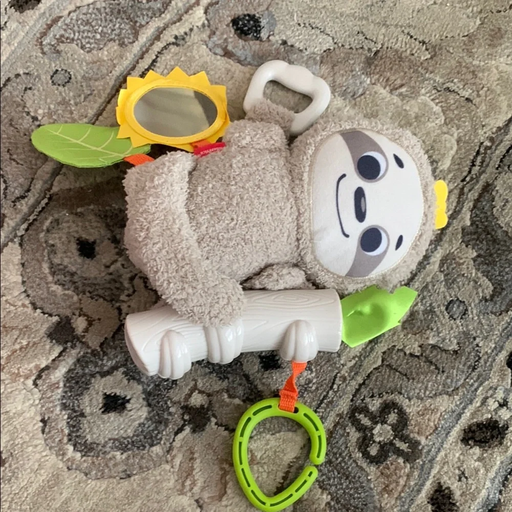 Fisher-Price Sloth Activity Toy with Mirror, Teether, & Vibration